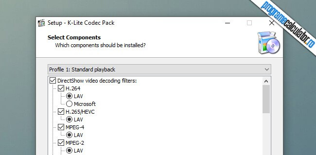 Pachet de codecuri pentru Windows - K-lite Codec Pack