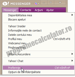 Yahoo! Messenger » Messenger » Preferinte