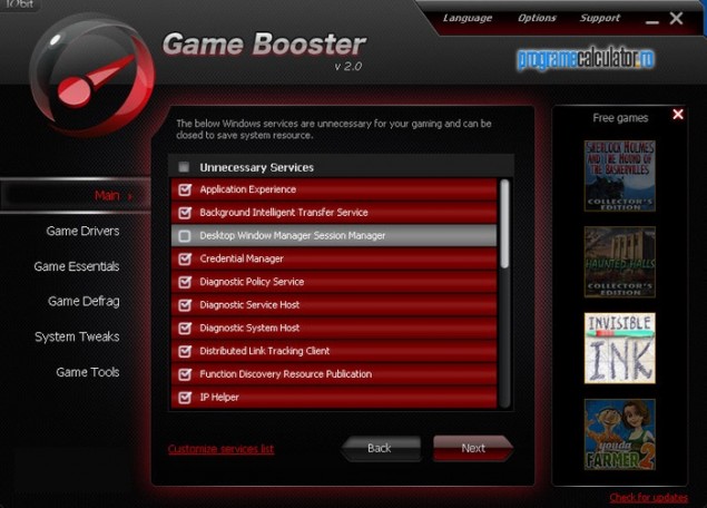 2-Optimizeaza calculatorul pentru jocuri cu Game Booster