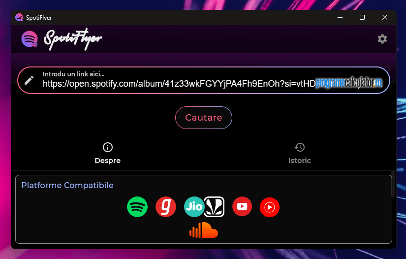 SpotiFlyer - program de descărcat muzică de pe Spotify.