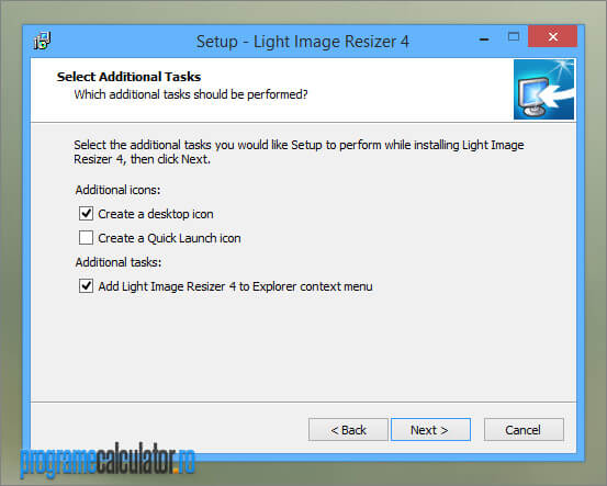 Light Image Resizer - Additional Tasks