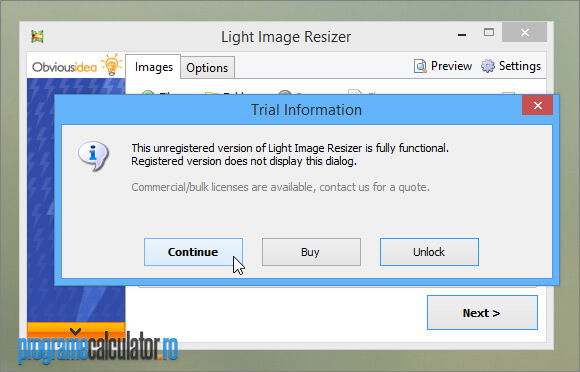 Light Image Resizer - Temporizator
