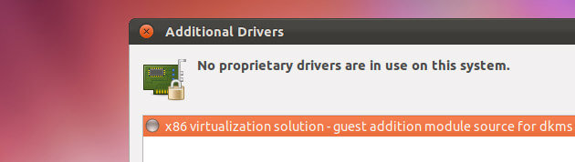additional drivers Ubuntu