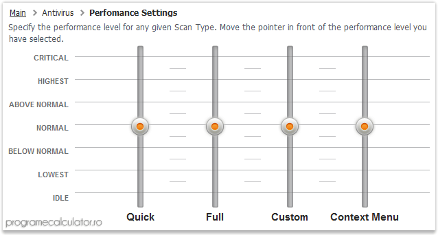 performance settings