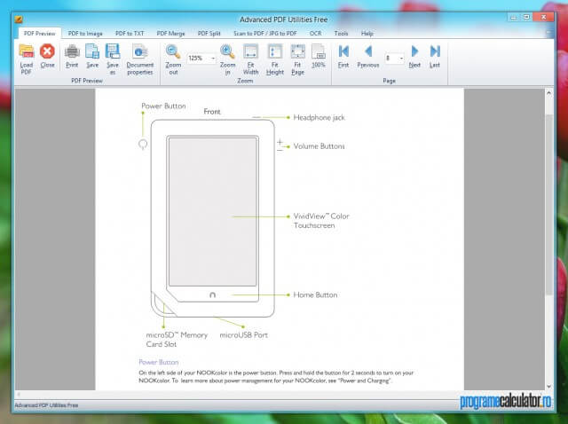 Program de vizualizat, convertit, separat și unificat documente PDF
