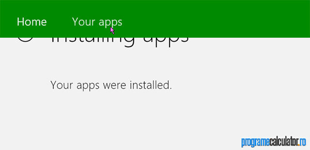 Your apps în Windows Store