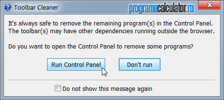 Run Control Panel