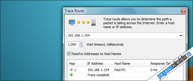 Trace Route NetWorx