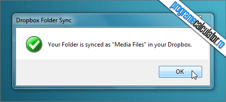 Folderul este sincronizat in Dropbox