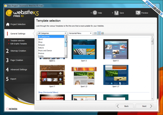 2-WebSite X5 Free-configurare-pagina-web