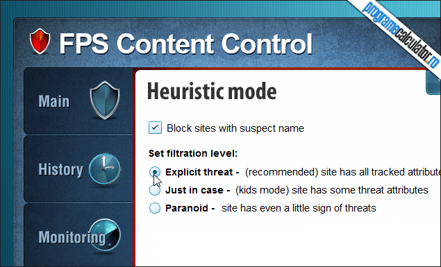 5-FPS Content Control-modul-heuristic