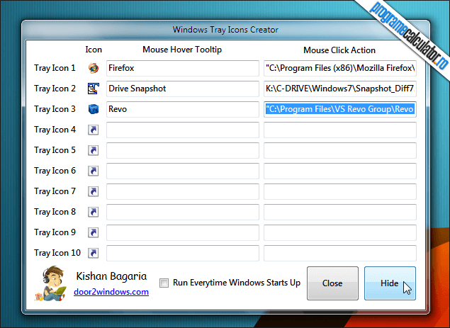 2-Windows Tray Icons Creator-interfata