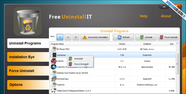 Free Uninstall It-lista-aplicatii