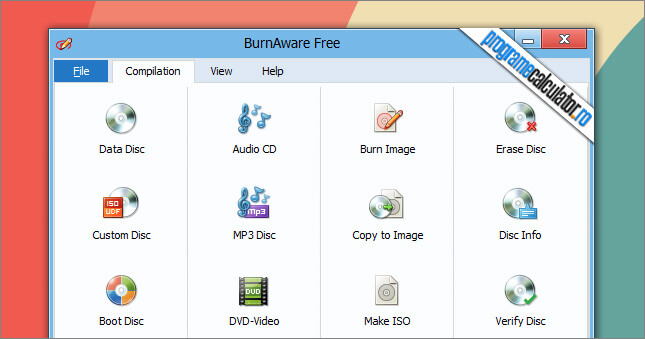 BurnAware program de inscriptionare CD si DVD